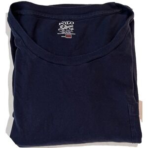 POLO Ralph Lauren Men's Long‎ Sleeve Navy T-Shirt 3XB BIG Embroidered Pony Logo